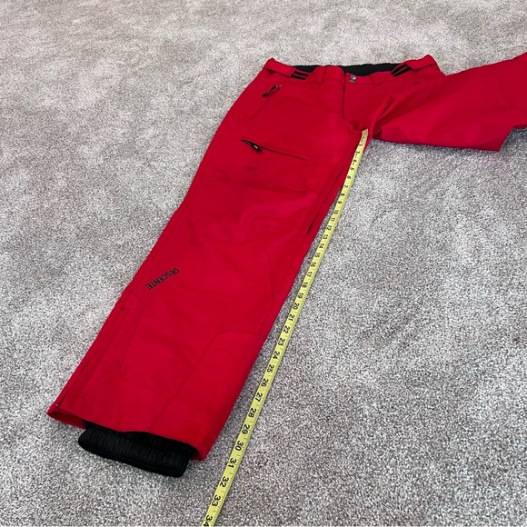 Descente Men’s Ski Snow Pants Size Large Red Style-D5-8154EB Outdoor Zip $199 , - Picture 8 of 16